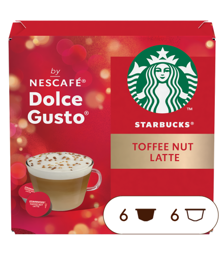 星巴克太妃核果風味拿鐵咖啡膠囊-雀巢多趣酷思膠囊咖啡