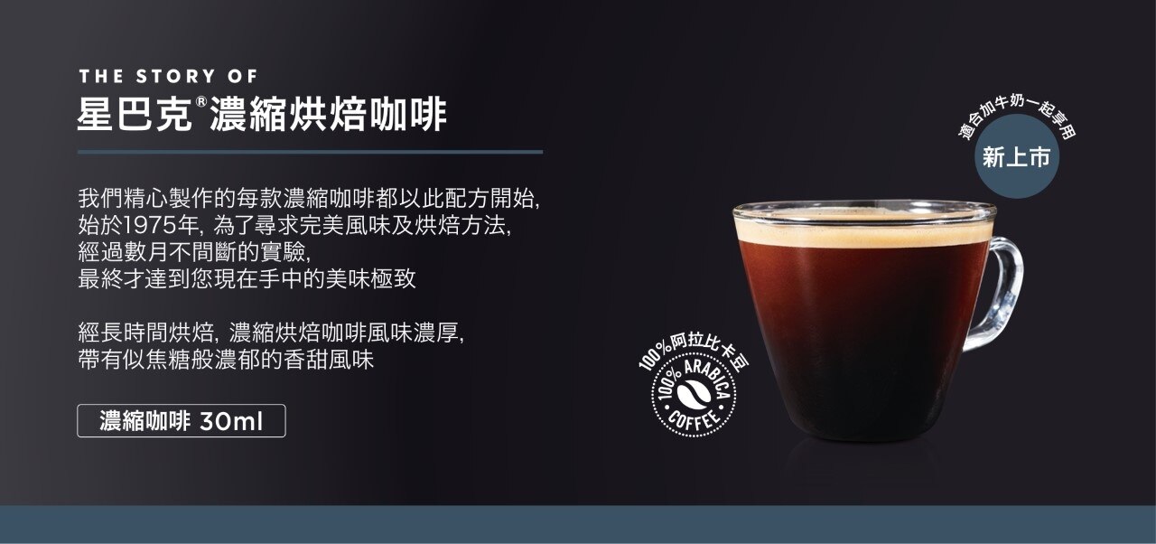 Starbucks dark espresso roast capsule introduction banner